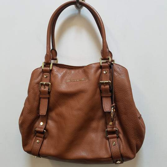Buy the Michael Kors Brown Leather Shoulder Bag