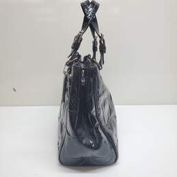 Coach Hampton Patent Leather Satchel in Black12x8x4" alternative image