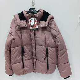 Canada Weather Gear Women's Pink Puffer Jacket Size M NWT