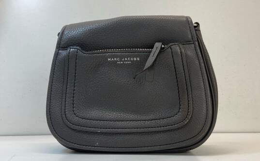 Marc Jacobs Leather Empire City Messenger Bag Grey image number 1