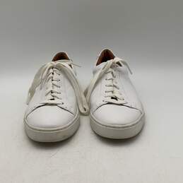 Frye Womens Ivey White Leather Lace-Up Low Top Round Toe Sneaker Shoes Size 10