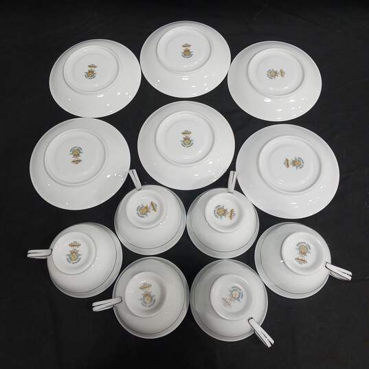 Set of 6 Noritake Fairmont Cups/Saucers image number 3