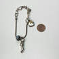 Designer Brighton Silver-Tone Lobster Snake Chain Love Heart Charm Bracelet image number 1