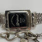 Designer Brighton Tivoli Silver-Tone Chain Strap Square Quartz Wristwatch image number 2