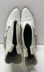 Capezio Boots White Leather Studded Harness Western Boots Size 5 M image number 5