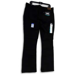 NWT Womens Black Dark Wash Regular Fit Pockets Denim Bootcut Jeans Size 18M alternative image