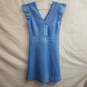 Draper James gingham lattice lace sleeveless dress Bermuda blue 4 nwt image number 3