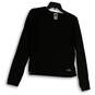Womens Black Round Neck Long Sleeve Pullover Activewear T-Shirt Size M image number 1