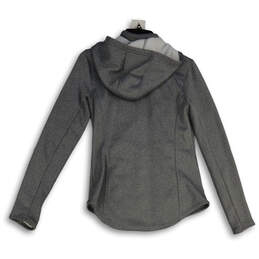 Womens Gray Magenta Long Sleeve Hooded Activewear Full-Zip Jacket Size S alternative image