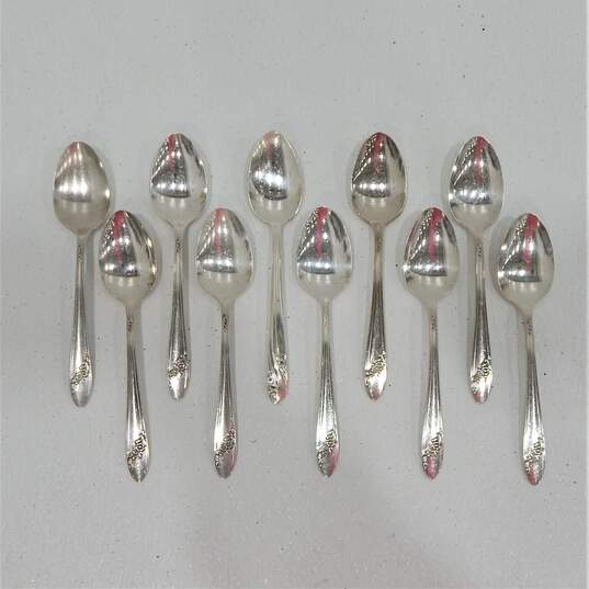 Set of 10 Oneida Community Silver-plated QUEEN BESS II Dinner Spoons image number 1