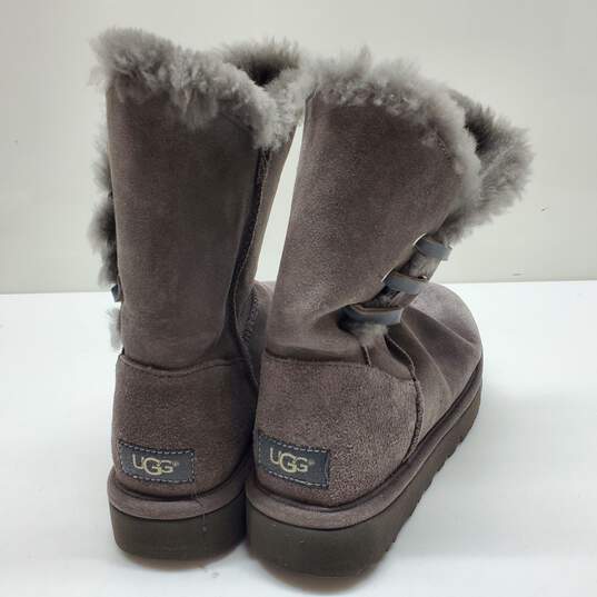 UGG Constantine Charcoal Gray Shearling Sheepskin Boots Size 7 image number 3