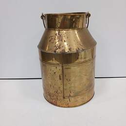 Parma Brass-Tone Milk Can Shaped Bucket  17 x 11.5 alternative image
