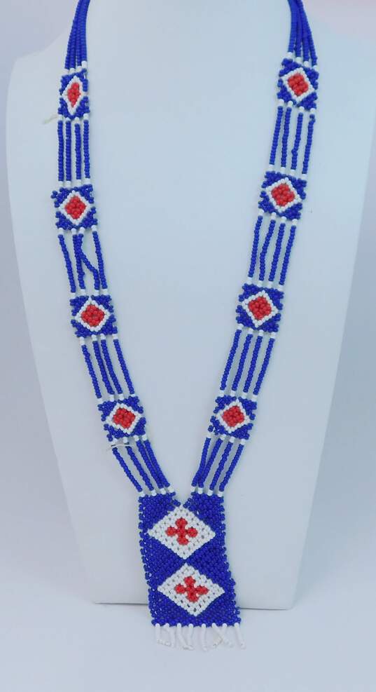 VNTG Southwestern Style Seed Bead Jewelry Lot image number 7