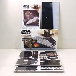 Star Wars Boba Fett's Starfighter & Imperial Light Cruiser Paper Model Kit IOB