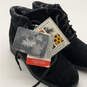 NWT Womens Black Suede Round Toe Block Heel Lace-Up Hiker Booties Size 6.5 image number 2