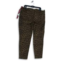 NWT Vintage America Womens Brown Black Leopard Print Skinny Leg Jeans Size 18/34 alternative image
