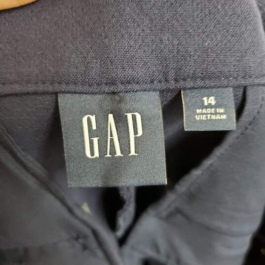 Gap Navy Blue Military Inspired Straight Leg Pant WM Size 14 image number 3