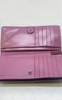 Coach Pebble Leather Slim Bifold Wallet Deep Red image number 4
