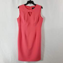 Black Label by Evan-Picone Women Pink Sleeveless Sheath Dress sz 10