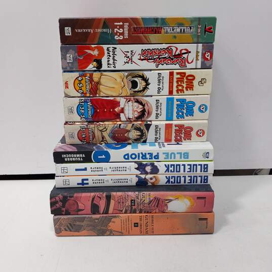 Lot of 10 Manga Comic Books (20 Volumes With 3 In Ones) image number 1