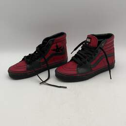 Vans Mens Marvel SK8-Hi Red Black High Top Lace Up Sneaker Shoes Size 6.5