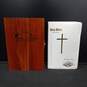White Bible Book w/Wood Case image number 1