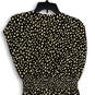 NWT Womens Black Ivory Polka Dot V-Neck Tie Waist Fit & Flare Dress Size M image number 4