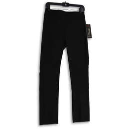 NWT Womens Black Elastic Waist Pull-On Straight Cut Dress Pants Size 6