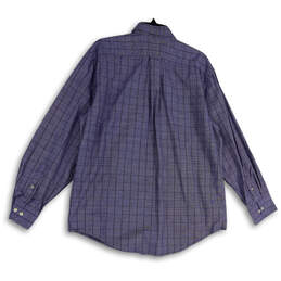 NWT Mens Blue Check Long Sleeve Collared Front Pocket Button-Up Shirt Sz L alternative image