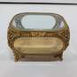 Antique Filigree Ormolu Jewelry Box with Beveled Glass Case image number 1