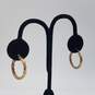10k Gold Vintage Twist Round Hoop Earrings 1.8g image number 1