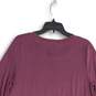 American Eagle Outfitters Womens Purple Round Neck Pleated A-Line Dress Size XL image number 4