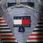 Mens Striped Short Sleeve Collared Button-Up Shirt Size Medium image number 4