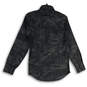 Mens Black Printed Spread Collar Long Sleeve Button-Up Shirt Size XS image number 2