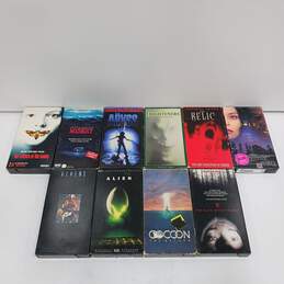 10pc Assorted Horror & Sci-fi VHS Movie Bundle