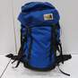 Unisex Blue Padded Snap Buckle Waist Belt Hiking Backpack image number 1