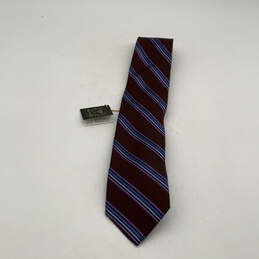 Mens Multicolor Silk Striped  Four-In-Hand Pointed Designer Neck Tie