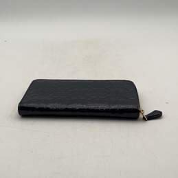 Coach Womens Blue Leather Signature Print Inner Multi Pocket Zip-Around Wallet alternative image