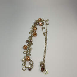 Designer Joan Rivers Gold-Tone Chain Multicolor Pearl Statement Necklace alternative image