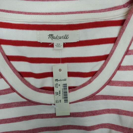 Madewell Striped Short Sleeve Retreat Dress NWT Women's Size XS image number 3