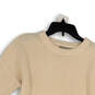 Womens White Long Sleeve Crew Neck Knitted Pullover Sweater Size Small image number 3