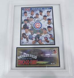 2008 Chicago Cubs Team Composite Framed  Art 12x16 with cancelled Postage Stamp