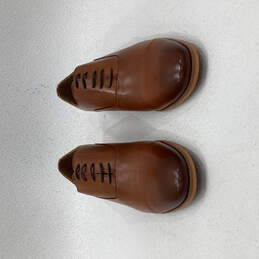 Mens Wingtip F931-701A Brown Genuine Leather Almond Toe Dress Shoes Sz 7.5