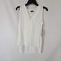 Vince Camuto Women White Sleeveless Blouse Sz MP Nwt image number 1
