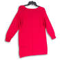 NWT Womens Red Round Neck Long Sleeve Pocket Long Cardigan Sweater Sz Small image number 2