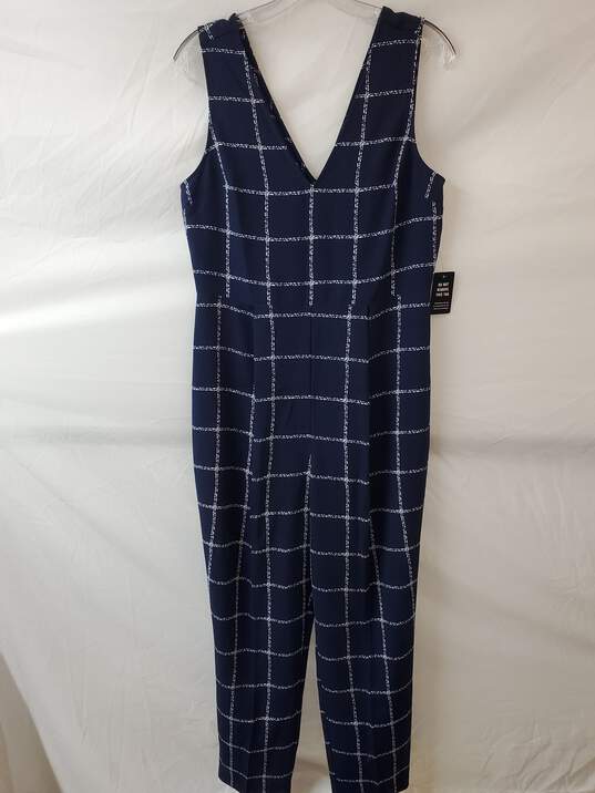 Express Blue Checkered Print Sleeveless Jumpsuit Size M image number 1