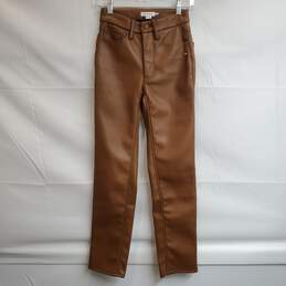 Good American Better Than Leather Good Icon Pants Burnt Caramel Size 00