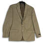 NWT Mens Tan Notch Lapel Long Sleeve Flap Pocket Two Button Blazer Size 40R image number 1