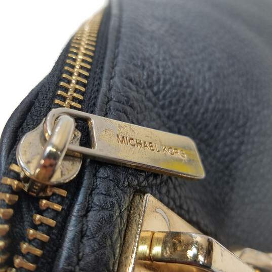 Buy the Michael Kors Brooke Black Pebbled Leather Medium Shoulder