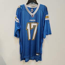 Mens Blue Los Angeles Chargers Philip Rivers#17 Football NFL Jersey Size XL